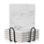 6 pcs Cool Absorbent Drink Coasters with Holder White Marble Coasters Ceramic Square Coaster Coffee Cup Coasters Table Coasters
