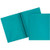 JAM PAPER Plastic 2 Pocket School POP Folders with Metal Prongs Fastener Clasps - Teal Blue - 6Pack