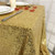 TRLYC cute 50" 50" Sparkly Gold Rectangle Shimmer Tablecloth Sequin Overlay Decor Sparkly Wedding Sequin Tablecloth Glitz Table Cloth