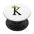 Gold Crown Letter K Initial Monogram Cute PopSockets PopGrip Swappable Grip for Phones  and  Tablets