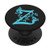 Black Teal Blue Monogram Letter Z Initial Butterfly PopSockets PopGrip Swappable Grip for Phones  and  Tablets