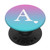 Initial Letter A Heart Gradient Purple Teal Blue Monogram PopSockets PopGrip Swappable Grip for Phones  and  Tablets