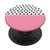 Simple Stylish Pink Black White Polka Dot Pattern Design PopSockets Grip and Stand for Phones and Tablets