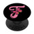Pink Butterfly Letter T Initial Personalized Monogram PopSockets PopGrip Swappable Grip for Phones  and  Tablets