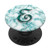 Initial E Letter Monogram Teal Turquoise Blue PopSockets Grip and Stand for Phones and Tablets