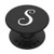 S Initial Monogram White on Gray Capital Letter PopSockets Grip and Stand for Phones and Tablets