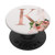 Rose Blush Floral Monogram Initial Letter K Pink Flowers PopSockets PopGrip Swappable Grip for Phones  and  Tablets