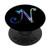 Initial letter N Butterfly Monogram Personalized PopSockets PopGrip Swappable Grip for Phones  and  Tablets