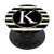 Black  and  White Stripes First Initial Letter K Monogram PopSockets PopGrip Swappable Grip for Phones  and  Tablets