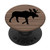 Moose Silhouette on Plain  and  Simple PACJ1027 PopSockets Grip and Stand for Phones and Tablets
