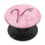 Monogram Initial Letter V with Heart - Pink PopSockets PopGrip Swappable Grip for Phones  and  Tablets