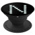 N Monogram Pop Socket - N Letter Pop Socket - Black Diamond PopSockets Grip and Stand for Phones and Tablets