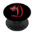 Red letter D Initial Butterfly Personalized Monogram PopSockets PopGrip Swappable Grip for Phones  and  Tablets