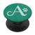 Letter A teal and cat dog paw monogram initial A for girls PopSockets Grip and Stand for Phones and Tablets