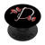 Initial letter D Red Butterfly Personalized Monogram PopSockets PopGrip Swappable Grip for Phones  and  Tablets