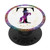 Black Monogram Letter T Initial Rainbow Unicorn PopSockets PopGrip Swappable Grip for Phones  and  Tablets