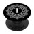 Black Floral White Flower Monogram Letter T Initial Mandala PopSockets PopGrip Swappable Grip for Phones  and  Tablets