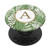 Tropical Letter A Monogram Green Leaf pattern Hawaii Jungle PopSockets PopGrip Swappable Grip for Phones  and  Tablets
