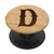 Letter D First Initial Monogram Plain  and  Simple PS13790D PopSockets Grip and Stand for Phones and Tablets