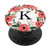 Initial Letter K with Floral Wreath Monogram AAN011 PopSockets PopGrip Swappable Grip for Phones  and  Tablets