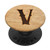Letter V First Initial Monogram Plain  and  Simple PS13790V PopSockets Grip and Stand for Phones and Tablets