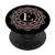 Black Rose Pink Monogram Letter E Initial Mandala Design PopSockets Grip and Stand for Phones and Tablets