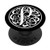Ornament Initial P Letter White on Black Script Monogram PopSockets PopGrip Swappable Grip for Phones  and  Tablets