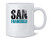 Poster Foundry San Francisco California Retro Map Travel Ceramic Coffee Mug Tea Cup Fun Novelty Gift 12 oz