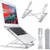 Homemaxs Portable Laptop Stand Foldable Computer Stand Adjustable Laptop Riser for Desk MacBook Stand Aluminium Ergonomic Laptop Holder Compatible with iPad HP Dell Lenovo More 10-17 Laptops