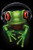 Trends International Frog - Headphones Wall Poster 14_725 x 22_375 Premium Unframed Version