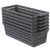 Neadas Grey Small Rectangle Plastic Storage Baskets for Office Classroom Household Grey 6 Packs