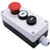 mxuteuk 1 NO Black 1 NO White momentary Switch Control Up-Down 1NC Red Mushroom Emergency Stop Latching Switch Station Box Switch Pushbutton Switches HZ-JTSX