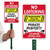 SmartSign No Loitering - Private Property 24 Hour Surveillance Trespassers Will Be Prosecuted Sign for Lawn  21 Tall Stake  and  Sign Kit
