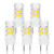 LED G8 Light Bulb G8 GY8_6 Bi-pin Base LED Not Dimmable T4 G8 Base Bi-pin Xenon JCD Type LED 120V 50W Halogen Replacement Bulb for Under Counter Kitchen Lighting 5-Pack G8 3W Daylight