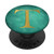 Golden Letter T Monogram On Vintage Green PopSockets PopGrip Swappable Grip for Phones  and  Tablets