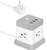 Power Strip with USB FDTEK Flat Plug Extension Cord with 4 Outlets and 3 USB Ports 5 FT Power Cord Desktop Charging Station Overload Protection Compact Portable for Travel Home Office Cruise Ship