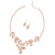 Shop LC Delivering Joy Rosetone ION Plated Rose Gold Stainless Steel Leaf Earrings Necklace Women Jewelry for Gift Fashion Set 22