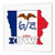 3dRose ht-58737-1 Iowa State Flag in The Outline map and Letters for Iowa_-Iron On Heat Transfer 8 by 8 for White Material