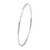 Merdia 925 Sterling Silver Stackable Bangle Bracelet with Simple Carved Flower Patterns 6cm
