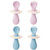 Termichy Toddler Utensils Set Spoon and Fork Set for Self-Feeding Baby Led Weaning Training Utensils for Stage 1-6 Months with Anti Choke Barrier Blue and Pink
