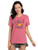 YUYUEYUE Softball Mom Letter Print T-Shirt Womens O-Neck Short Sleeve Top Tee Medium Pink