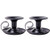 Retro Iron Taper Candle Holder Set of 2 Simple Black Candlestick Holders Candlelight Stand for Halloween Christmas Dining Room Home Decoration Display