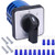 Taiss Universal Changeover Switch 32A 690V 3 Position 12 Terminals Latching Rotary Cam Selector Switch  SV2-4s Blue Connection Terminal LW26-323