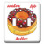 3dRose lsp-41581-2 Donut With Hearts n Message Double Toggle Switch Not applicble