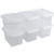 DynkoNA 6-Pack 3 Liter Plastic Storage Bin with Lid Plastic Latching Storage Containers