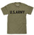 Tee Luv US Army Shirt - Military Green United States Army Logo T-Shirt LG