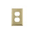 Nostalgic Warehouse 720064 New York Switch Plate with Outlet Unlacquered Brass