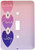 3dRose lsp-40161-1 Peace Love Joy Hearts with Flowers- Inspirational Art Single Toggle Switch