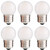 LED G40 Low Watt Light Bulbs 1_5W Soft Warm White 2700K G14 LED Energy Saving Bulb 15 Watt Equivalent LED Lights Standard Base E26 Not Dimmable 150 Lumen 90Ra Pack of 6