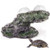 Originalidad Turtle Basking Platform Resin Step Ledge Stone Reptile Climbing Shale Aquarium Ornament Rock with Suction Cups for Turtles Frogs Newts Amphibians Lizard